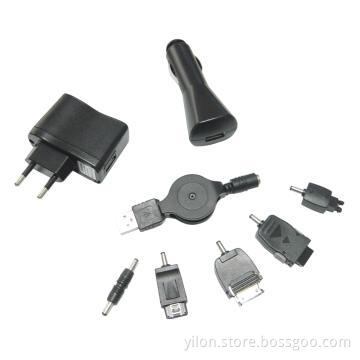 USB Car Charger with 5 different Connectors